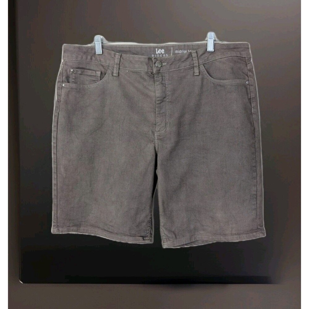 Lee Riders Shorts Womens Plus Size 20M Light Plum Brown 5 Pockets